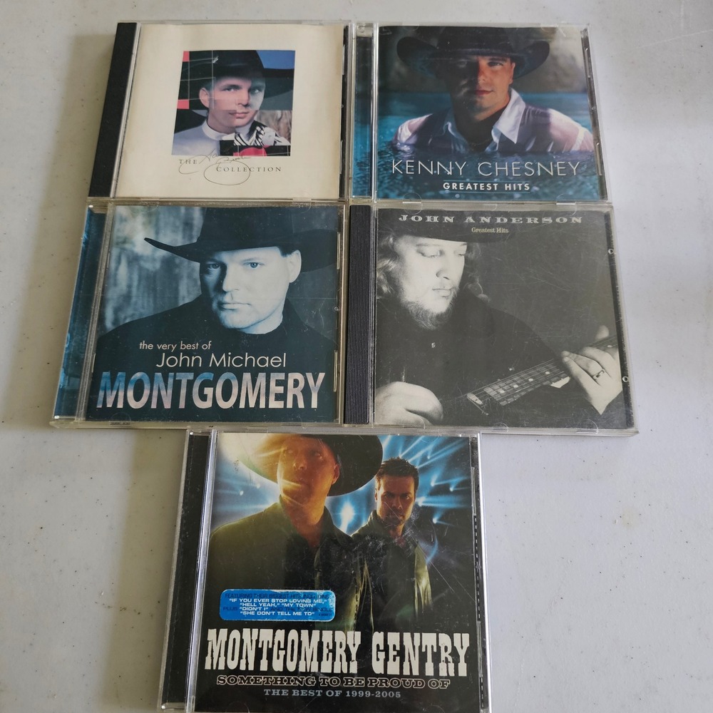 Country Music Greatest Hits 5 CD Lot Garth Brooks Kenny Chesney John Anderson